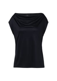 s.Oliver BLACK LABEL - T-Shirt, Wasserfall-Ausschnitt, für Damen - 0200 WHITE