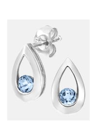 Diamant L'eternel - Ohrstecker, mit Blautopas, 375 Weißgold - white gold