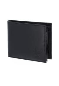 oxmox® Leather - Leather Geldbörse RFID Schutz Leder 12 cm - schwarz-circle bloom