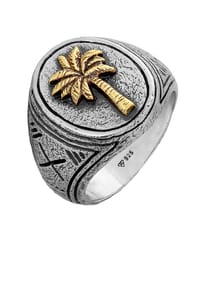 HAZE & GLORY - Ring Siegelring - Palmlover Klassik 925 Silber - Silber