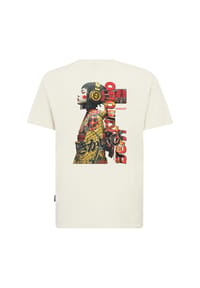 OLDSKULL - T-Shirt Asian Kimono Beat mit fernöstlichem Motiv, - Black