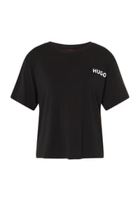 HUGO RED - Schlafanzug-Shirt, Stretch-Jersey, Relaxed-Fit, für Damen - 001 BLACK