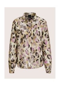 MADELEINE - Modische Bluse mit Animal-Print - schwarz / malve / multicolor