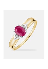 Diamant L'eternel - Ring, mit Rubin, 375 Gelbgold - gold