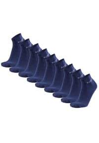 REPLAY - Unisex Sneaker Socken, 9er Pack - Kurzsocken, Baumwolle, Logo, einfarbig, kurz - Dunkelblau