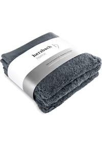 herzbach home Seiftücher Pura 30x30 cm 550g/m², Premium-Qualität, 100% Baumwolle, einfarbig - Herzbach_Pura - Anthrazit