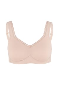susa - Soft-BH, Häkelspitze, nahtlos, für Damen - Cappuccino