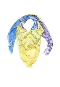 collezione alessandro® - Schal Festival mit energetischem Mustermix - gelb