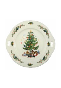 Seltmann Weiden Kuchenplatte Marieluise Weihnachten 27,1 x 25,8 cm weiß-grün - MARIELUISE WEIHNACHTEN - weiß-grün
