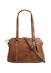 BODENSCHATZ - Umhängetasche Echt Leder - cognac