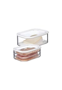 MEPAL Frischhaltedosen Wurst und Käse Modula 2er Set - MODULA - schwarz