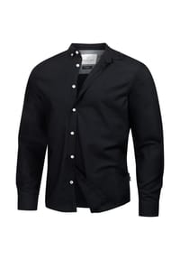 KRONSTADT - Hemd Langarm KSJohan Oxford - Black