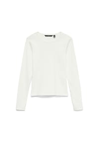 VERO MODA® - Langarmshirt Chloe, Bündchen, für Damen - 175598 SNOW WHITE
