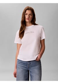 Calvin Klein Jeans - T-Shirt, Baumwolle, für Damen - 0  YAF WHITE