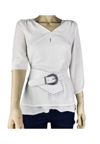 collezione alessandro® - Ledergürtel Western handgefertigt aus Leder - schwarz