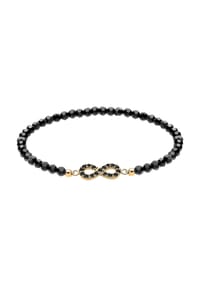 elli. - Armband Infinity Kristalle 925 Silber Noir - Schwarz