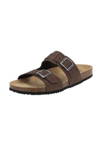 GEOX - Nubukleder Pantoletten - Coffee