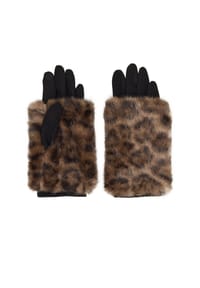MANGUUN - Fingerhandschuhe Zürs, Kunstfell, für Damen - BLACK