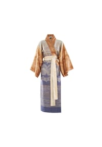 bassetti - Kimono BRUNELLESCHI aus satinierter Baumwolle - grau