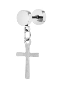 Adelia's - Adelia's Unisex Ohrstecker aus Edelstahl mit Kreuz - silber