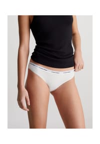 Calvin Klein - Modern Logo Slips, Logo-Bund, für Damen - 100 WHITE