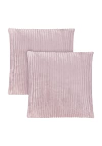 Aspero® - 2 Kissenbezüge aus Streifen-Flanell 80x80 cm Pilar - Dunkelgrau