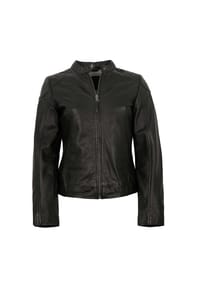 Mauritius LEATHERWEAR - Damen Lederjacke Lammnappa schwarz - schwarz