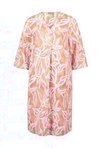 CARTOON - Shirtkleid, Leinenanteil, V-Ausschnitt, für Damen - 1833 CREAM/APRICO