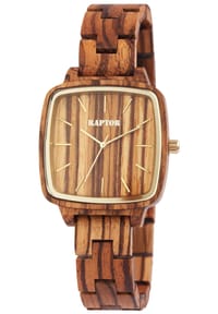 RAPTOR Raptor - Damen Quarz Armbanduhr Angy - Mineralglas - braun