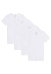 Sanetta - Jungen T-Shirt 4er Pack - Unterhemd, Basic, Organic Cotton - Weiß