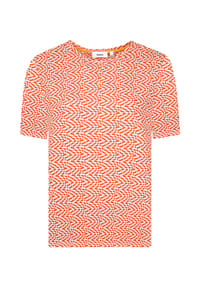 elanza - Shirt Structure - weiß/orange