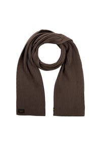 camel active - Schal aus Baumwoll-Mix - Dunkelbraun