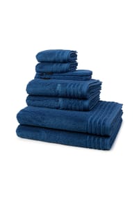 VOSSEN® 2 X Wasch- 2 X Gäste- 2 X Dusch- 2 X Handtuch im Set Vienna Style Supersoft - Vienna Style Supersoft - Deep blue