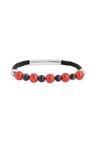 Adelia's - Adelia's Damen Armband aus Edelstahl - blau rot braun silber