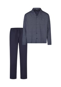 hajo - Pyjama Premium Cotton - Dunkelblau