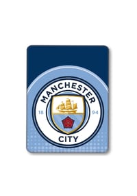 COFI - Manchester City Fleecedecke Weiche Decke mit Vereinslogo 100 × 140 cm - 