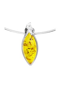 OSTSEE-SCHMUCK® - Halsreif mit Anhänger , Gleiter-Majken , Silber 925/000 - silber