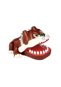 COFI - JollyPlay Lucky Dog Game – lustiges Reaktionsspiel mit Soundeffekt - Braun 23x23x23 cm
