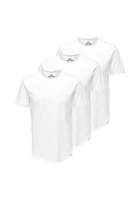 ONLY & SONS - T-Shirt 3er Pack ONSBENNE - Beige / schwarz / weiß