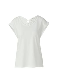 s.Oliver - T-Shirt, V-Ausschnitt, für Damen - 0100 WHITE