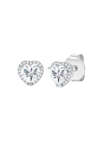 Luluandjane - Ohrstecker Zirkonia weiß - silber