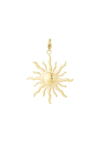 Adelia's LIVAYA Verspielte Details - Charm-Einhänger mit Sonnenmotiv aus Edelstahl, goldfarben - goldfarben