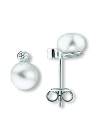 ONE ELEMENT Shine Bright Line - Zirkonia Ohrringe Ohrstecker aus 925 Silber - silber