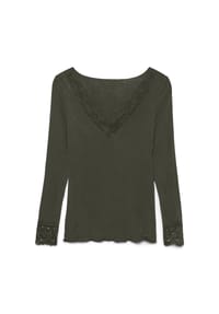 VERO MODA® - Langarmshirt, Spitze, für Damen - 177868 BLACK