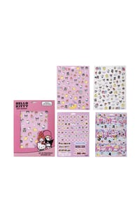 COFI - Hello Kitty Aufkleber Set Sticker für Kinder Basteln - Rosa 25x19 cm