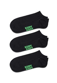 HAPPY SOCKS - Sneakersocken, 3er-Pack - 9000 BLACK