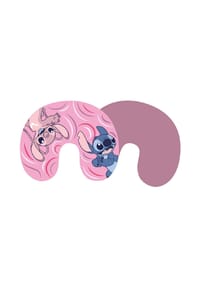 Disney - Lilo & Stitch Reise Kissen – Weiches Kissen für angenehme Reisen - Rosa 30 cm