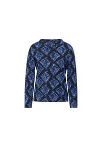 CECIL - Langarmshirt, Stehkragen, für Damen - 35512 UNIVERSAL BLUE