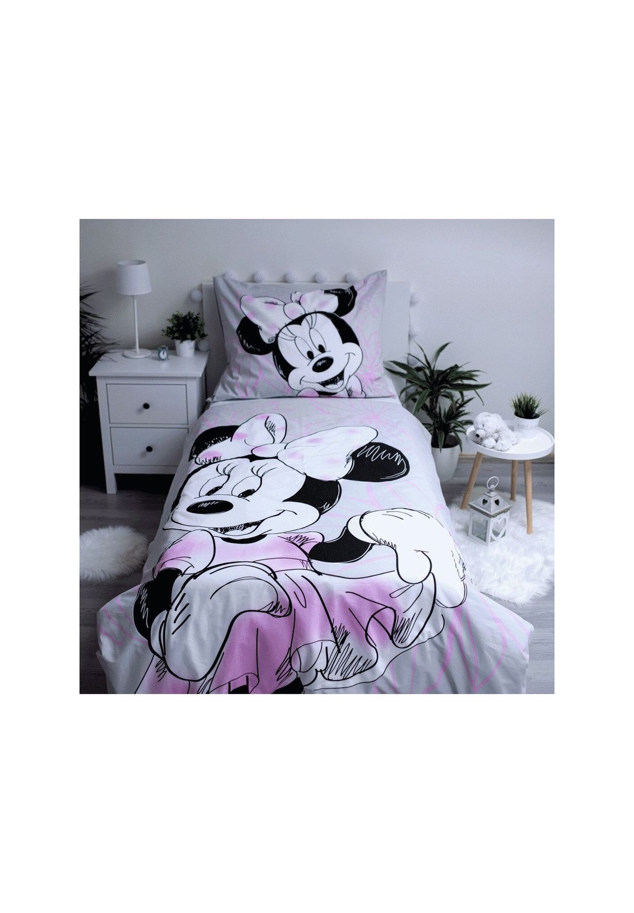 Disney Disney Minnie Mouse Baumwoll-Bettwäsche 140x200 cm Deckenbezug