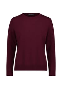 BETTY BARCLAY - Strickpullover, Rippblende, für Damen - 4697 MAROON BANNER